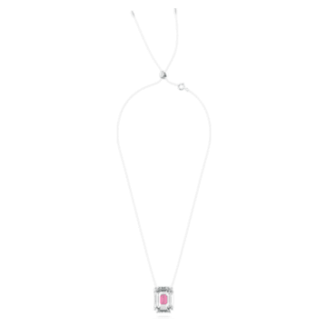 Swarovski Damen Halskette Chroma Halskette Oktagon-Schliff, Rosa, Rhodinier 5608647